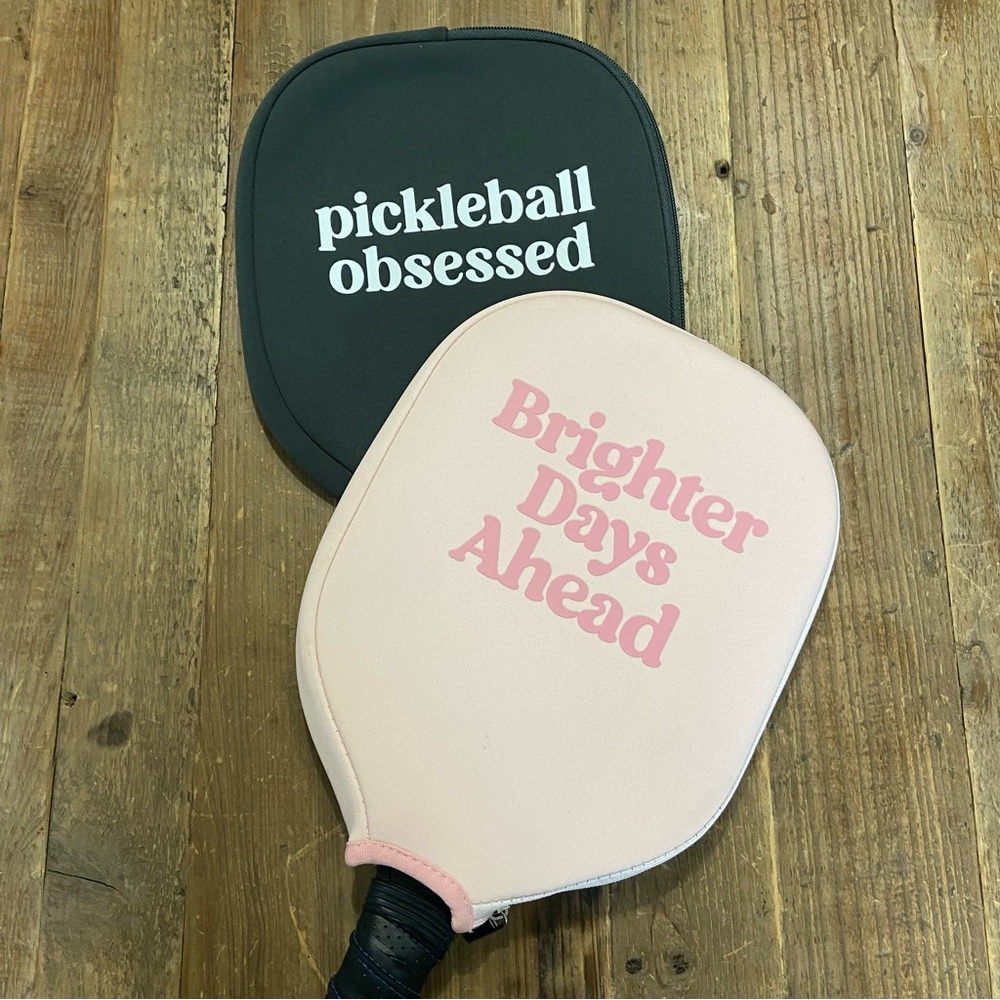 Pickleball Paddle Covers - Pink and Black